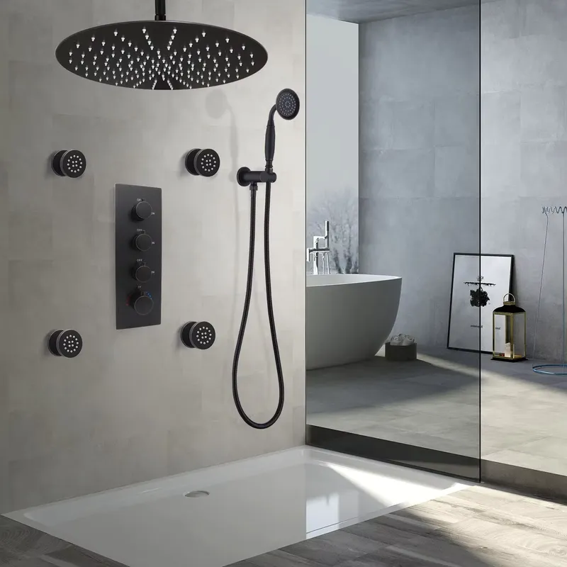 4-Piece Matte Black Ceramic Ad - Spa & Wellness Dr Roy Sothers 评论和价格